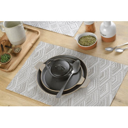 set de table tressé spider taupe