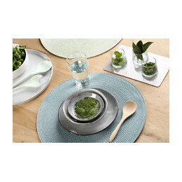 set de table tressé spiral blue rond
