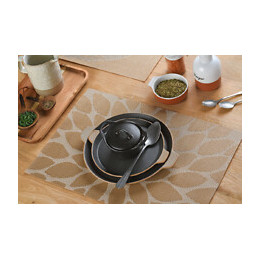 set de table tressé leaves gold