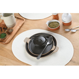 set de table tressé spiral ivory ovale