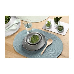 set de table tressé spiral blue ovale