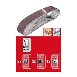 Set De 5 Bandes À Poncer 50 X 686 Mm