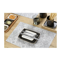 set de table tressé dotted grey