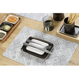 set de table tressé dotted grey