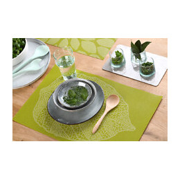 set de table tressé feather khaki