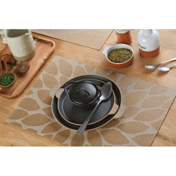 set de table tressé leaves gold