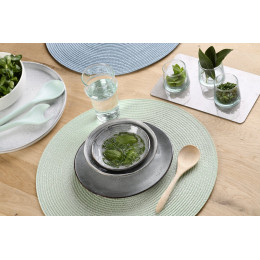 set de table tressé spiral green rond