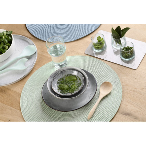 set de table tressé spiral green rond