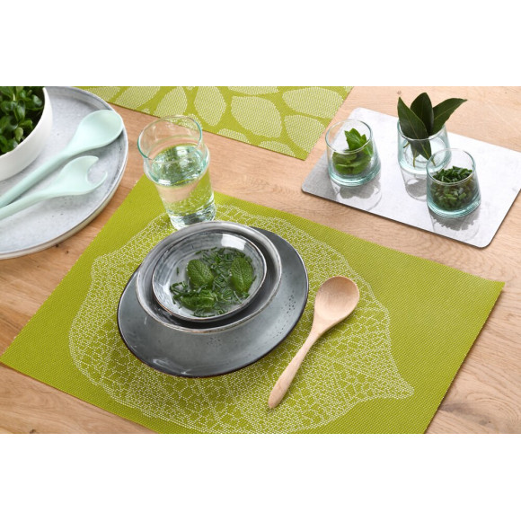 set de table tressé feather khaki