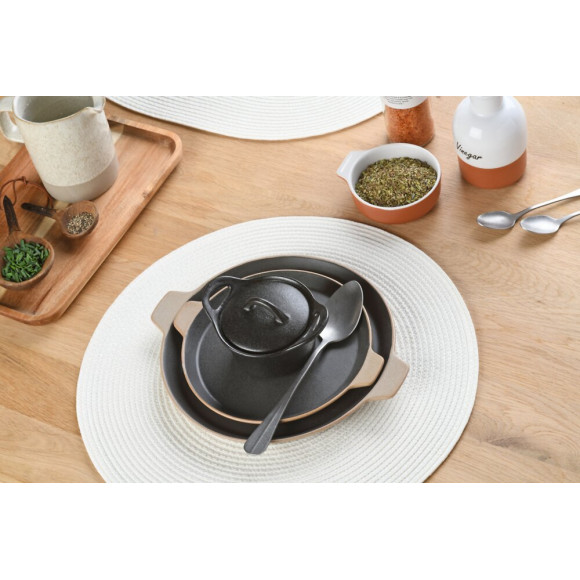 set de table tressé spiral ivory rond