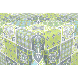 toile cirée revival anis au metre