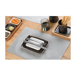 set de table tressé feather silver