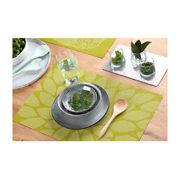 set de table tressé leaves khaki