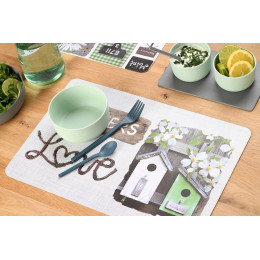 set de table pvc imprimé garden home