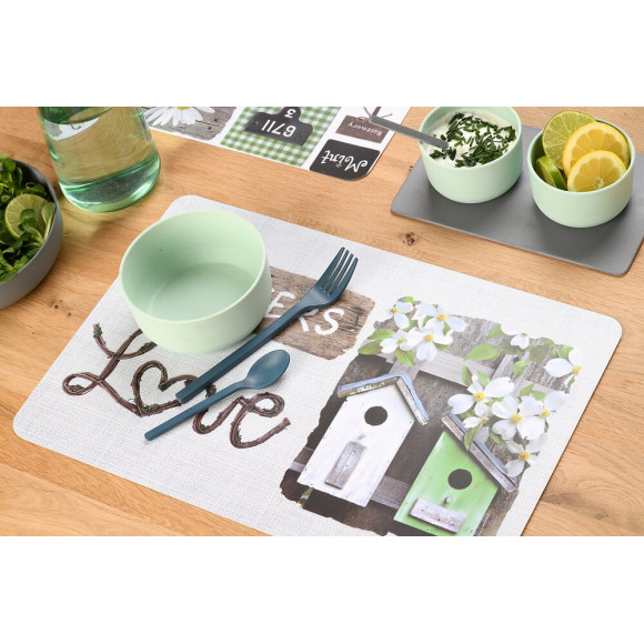 set de table pvc imprimé garden home