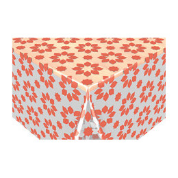 crystal transparent imprimé cristina orange au metre