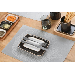 set de table tressé feather silver