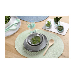 set de table tressé spiral green ovale