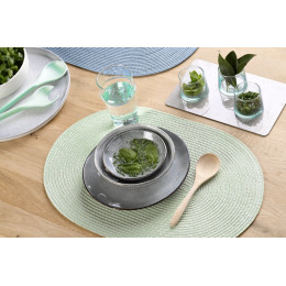 set de table tressé spiral green ovale