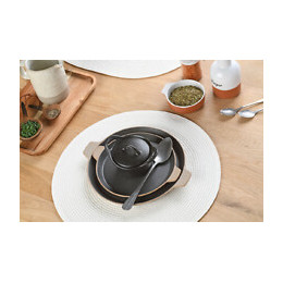 set de table tressé spiral ivory rond