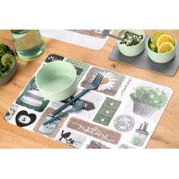 set de table pvc imprimé garden