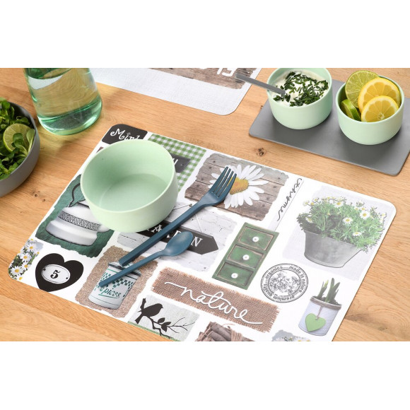 set de table pvc imprimé garden