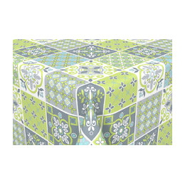 toile cirée revival anis au metre