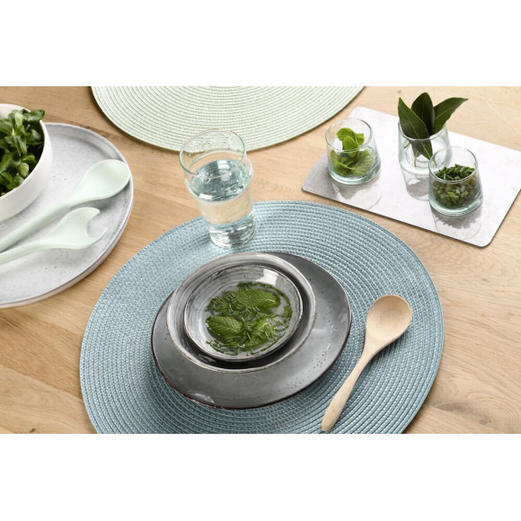 set de table tressé spiral blue rond