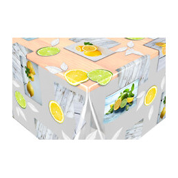 crystal transparent imprimé lemon au metre