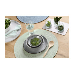 set de table tressé spiral green rond