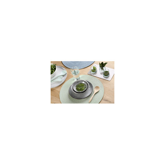 set de table tressé spiral green rond
