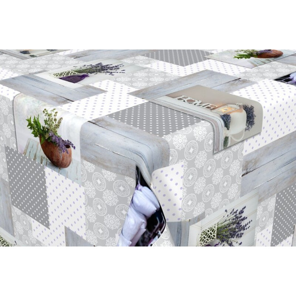 toile cirée lavender au metre