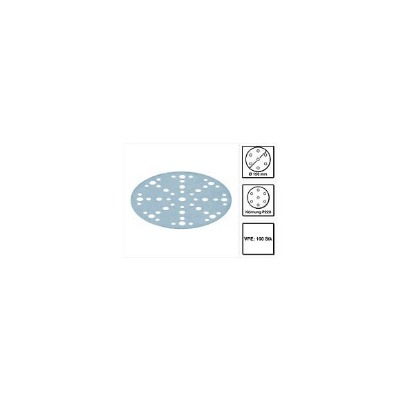 Disques Stickfix 48 Trous Diamètre 150 Mm Grain 220 Boîte De 100