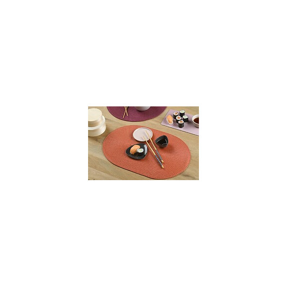 set de table tressé spiral brick ovale