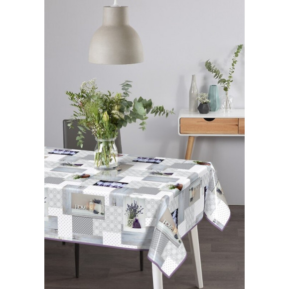 nappe toile cirée lavender ovale