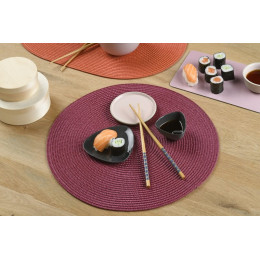 set de table tressé spiral berry rond