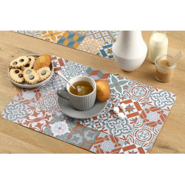 set de table pvc imprimé rewind brick