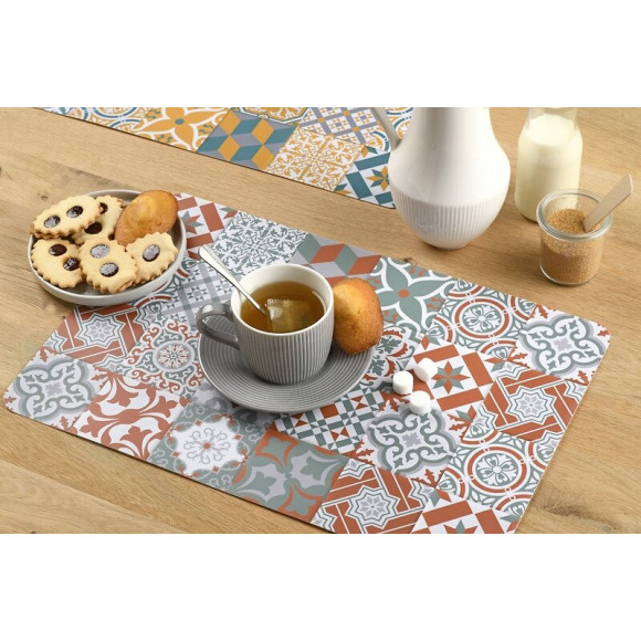 set de table pvc imprimé rewind brick