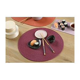 set de table tressé spiral berry rond