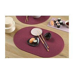 set de table tressé spiral berry ovale