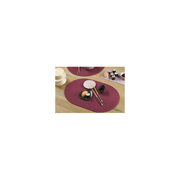 set de table tressé spiral berry ovale