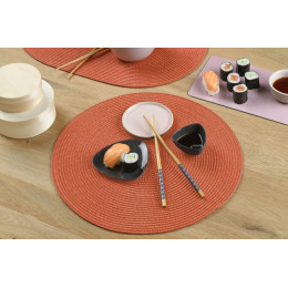 set de table tressé spiral brick rond