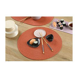 set de table tressé spiral brick rond