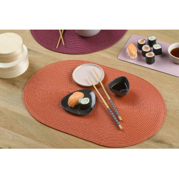 set de table tressé spiral brick ovale