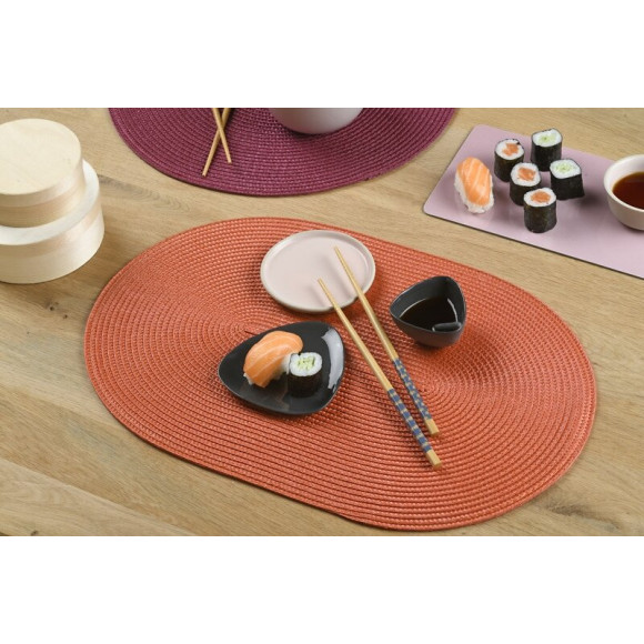 set de table tressé spiral brick ovale