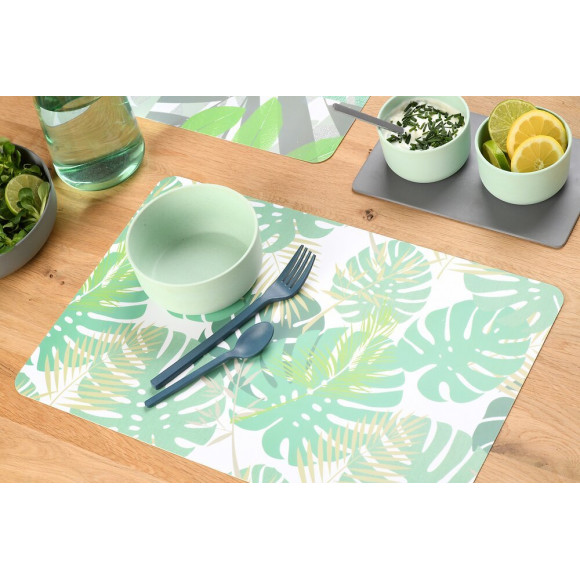set de table pvc imprimé palm tree
