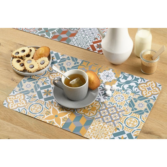 set de table pvc imprimé rewind curry