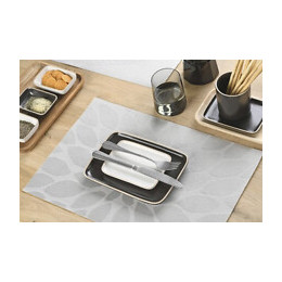 set de table tressé leaves silver