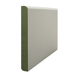 Plinthe arrondie MDF hydrofuge Blanc 10x100 L.2.44m