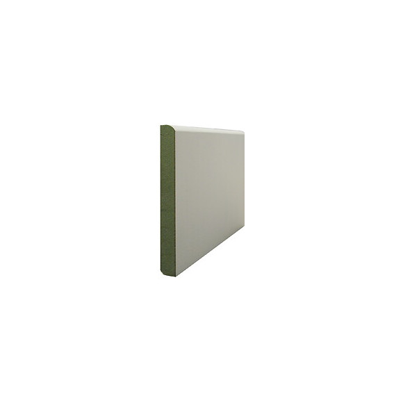 Plinthe arrondie MDF hydrofuge Blanc 10x100 L.2.44m